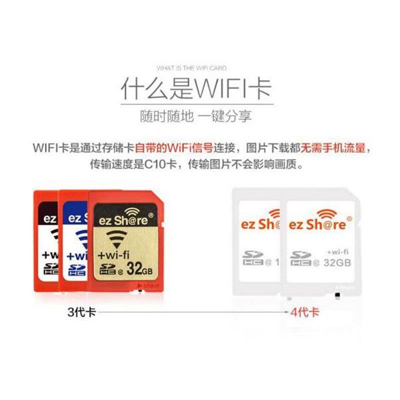 易享派(ez Share)WiFi SD卡 32G 第4代 SDHC Class10 WIFI无线传输图片