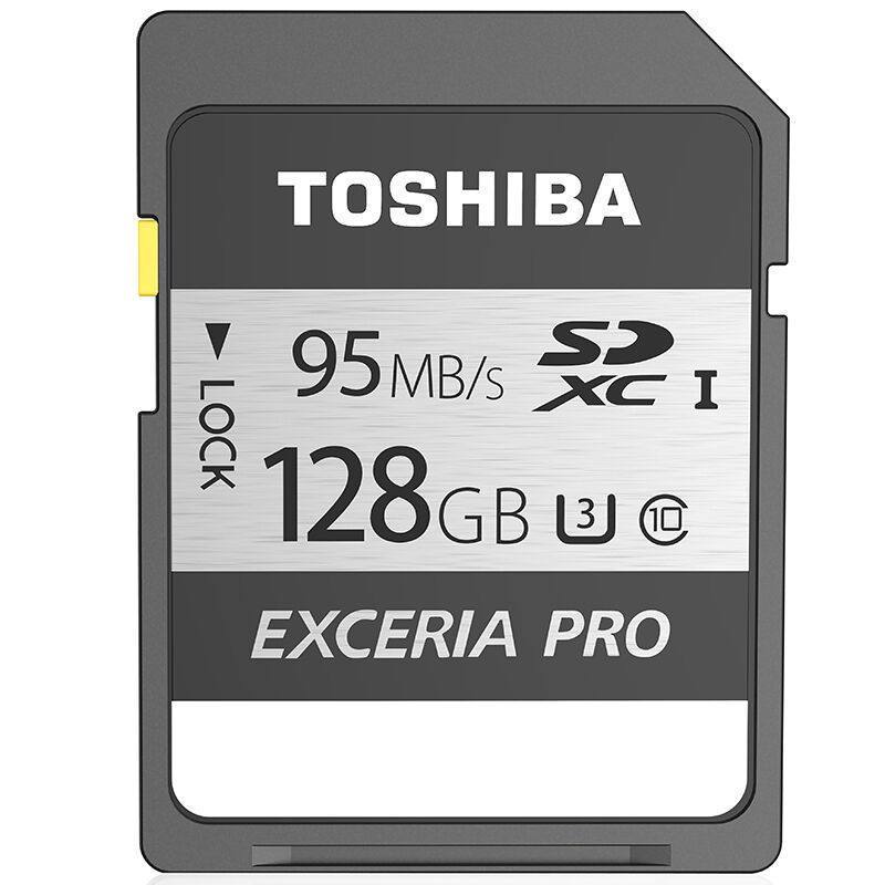 东芝(TOSHIBA）128GB 读95M/S-写75M/S SDXC Class10 U3 高速 支持4K SD存储卡