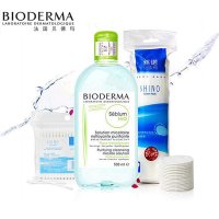 贝德玛BIODERMA净妍洁肤液500m卸妆水清爽无油感蓝水绿水控油保湿水