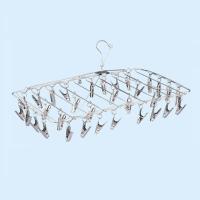 建新JIANXIN 可折叠不锈钢晒毛巾架 夹子架 夹袜架 晾衣架 32夹 SH01-32K