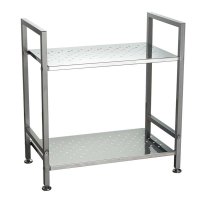 建新 JIANXIN 两层不锈钢置物架 多功能两层收纳架 储物架 J334-BS