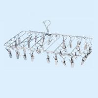 建新JIANXIN 可折叠不锈钢晒毛巾架 夹子架 夹袜架 晾衣架 36夹 SH01-36K