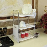 建新 JIANXIN 不锈钢三层碗碟架，碗碟沥水架，厨房置物架 SR289-P