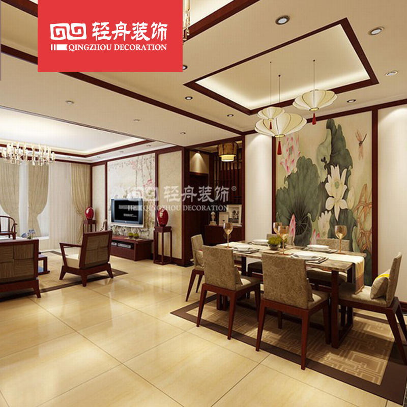 轻舟装饰北京公司/装修设计/室内设计/住宅家装全包服务/新中式