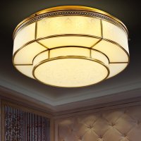 帝歌铜吸顶灯欧式客厅全铜灯饰别墅卧室书房灯具美式吸顶灯66042