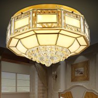 帝歌全铜吸顶灯欧式全铜灯卧室书房灯具美式客厅餐厅水晶灯饰66036