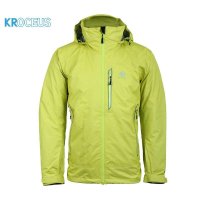 KROCEUS冬季三合一冲锋衣男士防水保暖两件套装轻薄羽绒内胆19015