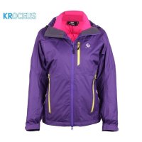 KROCEUS女士防水保暖白鹅绒羽绒内胆三合一冲锋衣两件套19250