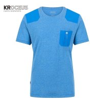 Kroceus咖啡纱男式镶拼短袖T恤2015新款 22024