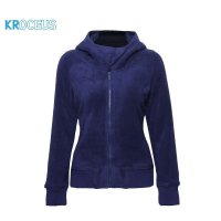 KROCEUS/科诺修思女子户外时尚柔软保暖透气连帽抓绒衣21493