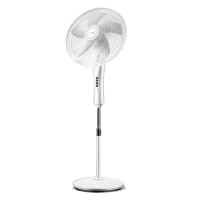 海尔(Haier)落地电风扇家用立式轻音低躁五叶三挡强风摇头送风可伸缩不锈钢支撑杆 加重底盘 办公室宿舍