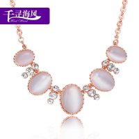 千寻海风(findwind)幸运女神猫眼石水晶项链短款锁骨链情人节七夕节圣诞节新年礼物送女友送母亲节礼物