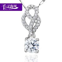 千寻海风(findwind)S925银海芋花恋锆石项链短款锁骨情人节七夕节圣诞节新年礼物送女友送母亲节礼物