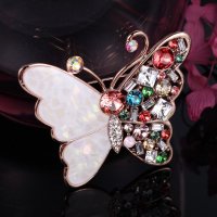 千寻海风(findwind)翩翩起舞施华洛世奇元素水晶胸针胸花情人节七夕节圣诞节新年礼物送女友送母亲节礼物