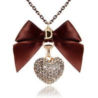 千寻海风(findwind)满钻蝴蝶结水晶长款毛衣链 项链情人节七夕节圣诞节新年礼物送女友送母亲节礼物