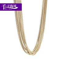 千寻海风(findwind)流金丝语多层毛衣链长款项链情人节七夕节圣诞节新年礼物送女友送母亲节礼物