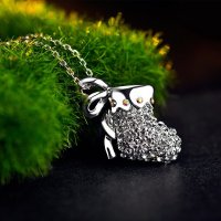 千寻海风(findwind)圣诞袜水晶项链吊坠情人节七夕节圣诞节新年礼物送女友送母亲节礼物