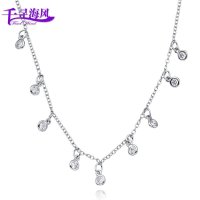 千寻海风(findwind)S925银流光星影水晶项链吊坠情人节七夕节圣诞节新年礼物送女友送母亲节礼物