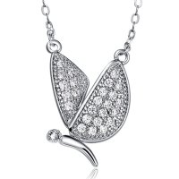 千寻海风(findwind)曼蝶飞舞水晶项链配饰情人节七夕节圣诞节新年礼物送女友送母亲节礼物