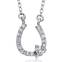 千寻海风(findwind)S925银love u水晶项链短锁骨链配饰情人节七夕节圣诞节新年礼物送女友送母亲节礼物