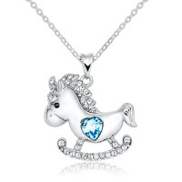 千寻海风(findwind)原创生肖马施华洛世奇元素水晶项链配饰情人节七夕节圣诞节新年礼物送女友送母亲节礼物