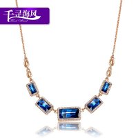 千寻海风(findwind)海的女儿水晶项链短锁骨链吊坠配饰情人节七夕节圣诞节新年礼物送女友送母亲节礼物