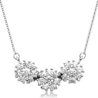 千寻海风(findwind)三生花水晶项链配饰情人节七夕节圣诞节新年礼物送女友送母亲节礼物