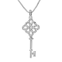 千寻海风(findwind)福运钥匙水晶项链锁骨短款配饰情人节七夕节圣诞节新年礼物送女友送母亲节礼物