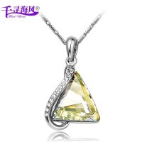 千寻海风(findwind)琥珀情缘施华洛世奇元素水晶项链情人节七夕节圣诞节新年礼物送女友送母亲节礼物