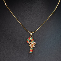 千寻海风(findwind)圣诞蝴蝶结水晶吊坠项链锁骨链情人节七夕节圣诞节新年礼物送女友送母亲节礼物