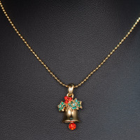 千寻海风(findwind)圣诞铃铛水晶吊坠项链锁骨链情人节七夕节圣诞节新年礼物送女友送母亲节礼物