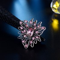 千寻海风(findwind)蝶舞水晶胸针胸花情人节七夕节圣诞节新年礼物送女友送母亲节礼物