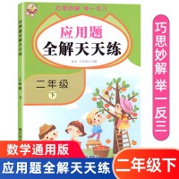 二年级下册数学应用题全解天天练小学生2年级下数学思维同步专项训练强化练习题册巧思妙解举一反三人教版小学数学应用题大全TC