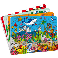 小红花动手动脑玩拼图4-6岁全4册 宝宝益智玩具智力开发左右脑拼图游戏书 2-3-4岁幼儿童潜能开发纸质拼图拼板