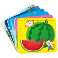 小红花动手动脑玩拼图2-3岁全12张 宝宝益智玩具智力开发左右脑拼图游戏书 2-3-4岁幼儿童潜能开发纸质拼图拼板