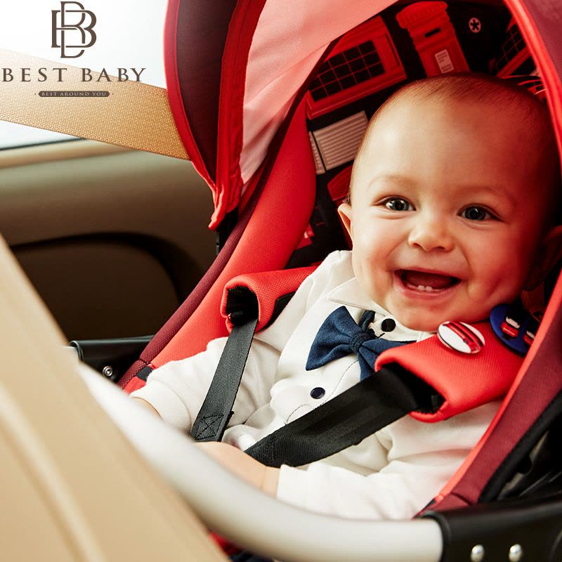 Bestbaby 汽车安全提篮式车用车载婴儿提篮汽车儿童安全座椅0-15月新婴儿提篮图片