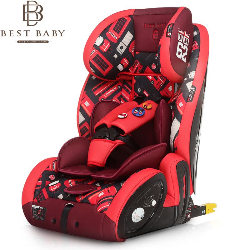 Bestbaby 儿童安全座椅ADAC测试汽车ISOFIX儿童宝宝安全座椅9月-12岁费莱罗图片