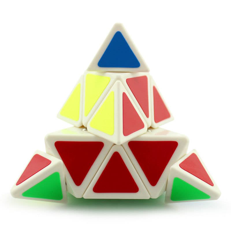 魔域魔方金字塔异形魔方三角形专业速拧比赛魔方儿童益智玩具（白底）图片