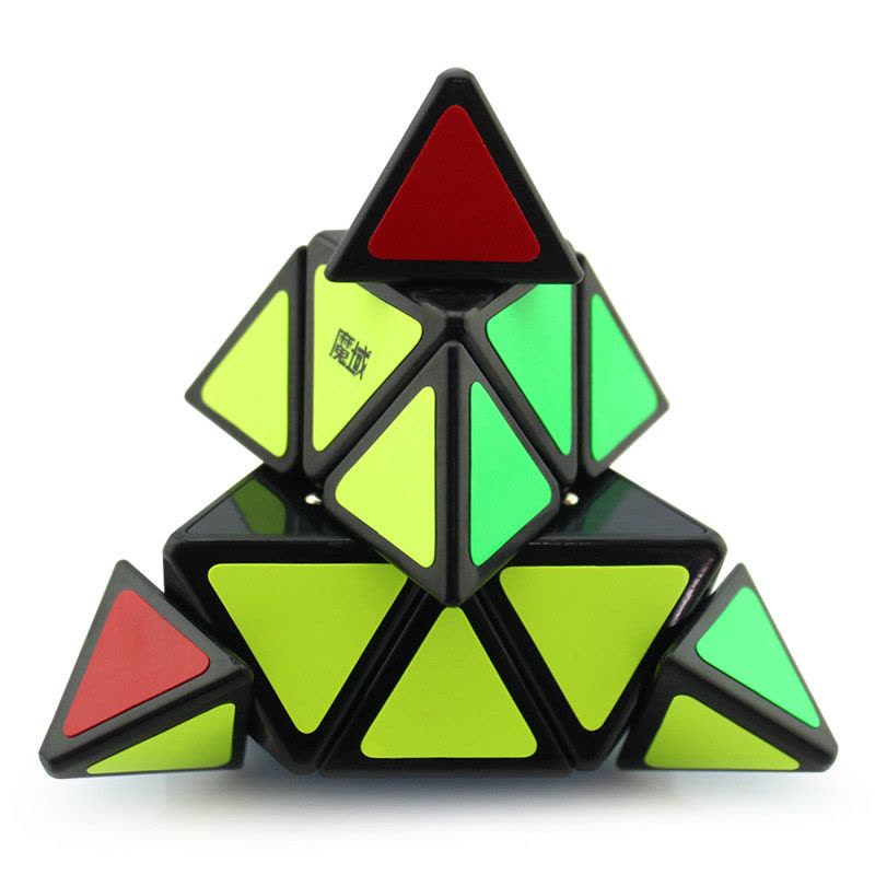 永骏/YJ 金字塔异形魔方 ABS工程环保塑料 6岁以上 三角形专业速拧比赛魔方儿童益智玩具（黑底）图片