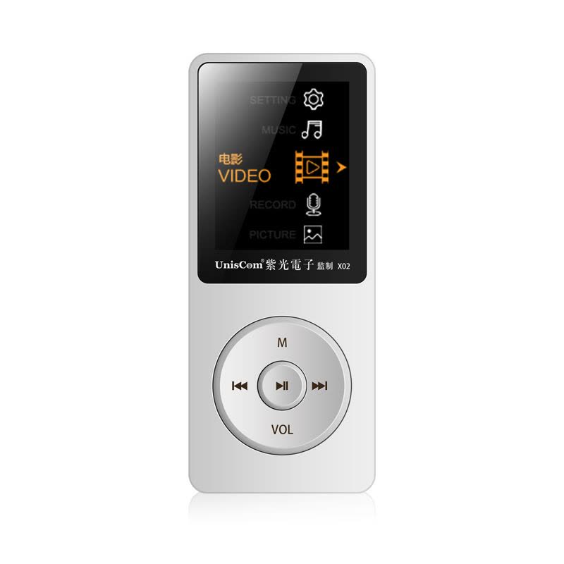 Unsicom x02 白色8G外放版+8G卡 运动MP3无损音乐播放器MP4有屏电子书小说学生英语听力插卡便携随身听图片