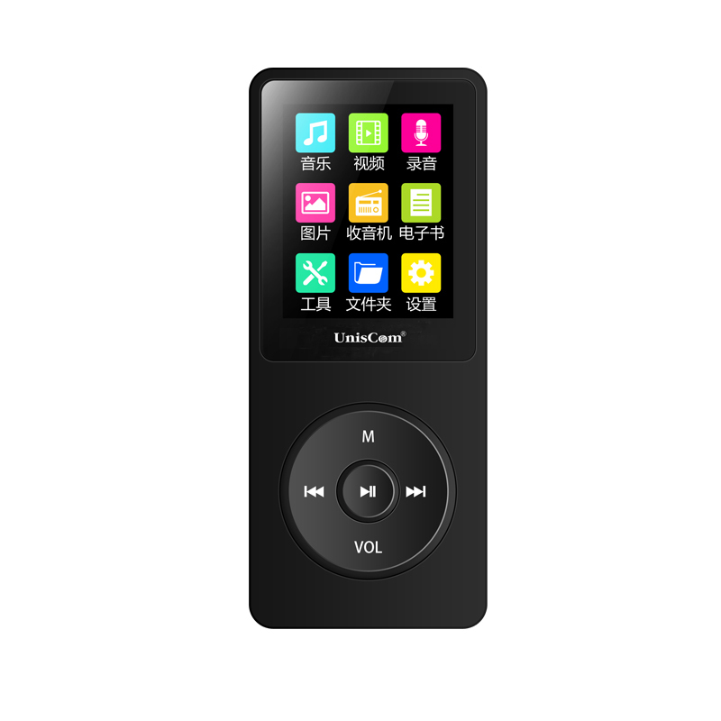 Uniscom x02 黑色4G+32G卡运动MP3无损音乐播放器mp4有屏电子书小说 迷你学生英语听力 插卡便携随身听