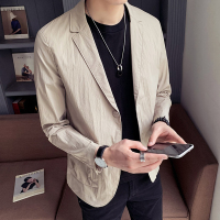 小西服男士休闲上衣2021年新款潮流韩版修身外套潮牌春秋季单西装