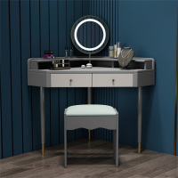 梵宜 北欧现代简约轻奢梳妆台收纳柜 一体小户型化妆桌创意转角卧室家具