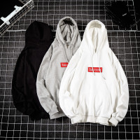 古什卡特2018秋季装新款 印花连帽卫衣男大码套头韩版潮流