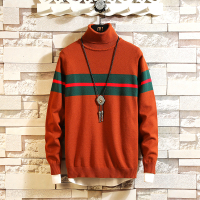 古仕卡特GUSSKATER2018秋冬高领针织衫日系大码拼接毛衣砖墙风Q6021-1 -P38