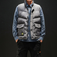 古仕卡特GUSSKATER2018冬季新款休闲棉马甲男士加肥大码无袖运动背心外套韩版潮男装