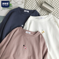 古仕卡特GUSSKATER T恤2019夏季情侣七分袖短袖男士加肥大码胖子宽松上衣韩版潮男装