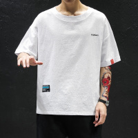 古仕卡特GUSSKATER 2019夏季新款薄款宽松纯棉圆领短袖T恤男