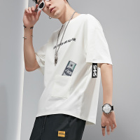 古仕卡特GUSSKATER 2019夏季男士短袖夏装韩版潮流T体恤港风纯棉宽松上衣服半袖潮牌