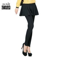 纪卡丝韩版瘦腿显瘦裙式打底裤假两件加绒显瘦加厚保暖裤